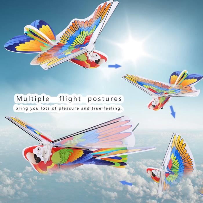 Dilwe RC Flying Birds Bleu RC Aigle Oiseau Volant Télécommande Jouets Enfants 