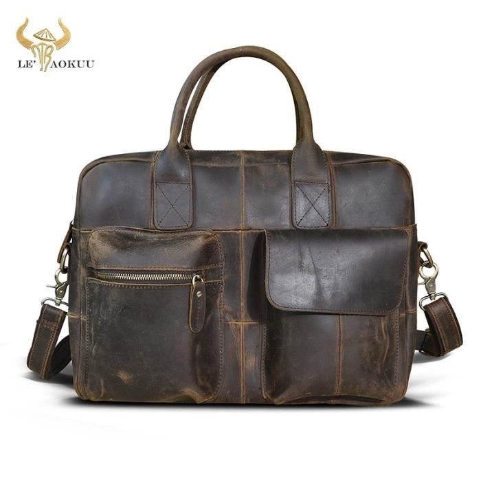 Mallette porte shop document cuir