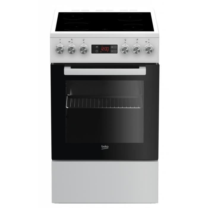 Cuisinière BEKO FSM 57300 GW Plaque Céramique Four électrique Capacité