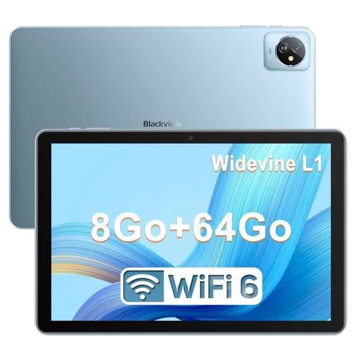 Blackview Tab70 WIFI Tablette Tactile 64 Go 10.1 Pouces Android 13 Tablette PC 6580mAh 8MP Bluetooth - Bleu