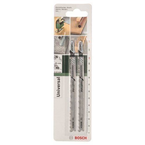 Bosch Lot 5 Lames Scie Sauteuse T 345 XF Progressor Bois & Métal - 132 Mm, Découpe Rapide Multi-Matériaux
