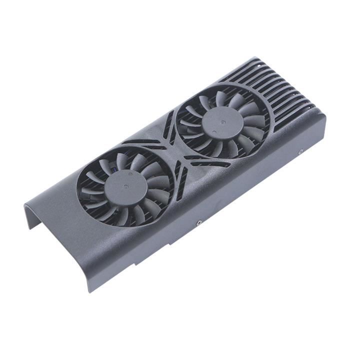 GP107 GPU Backplate Radiator Universal Dual Fan Heatsink High
