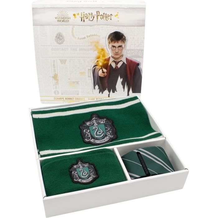 Coffret Cadeau Harry Potter Gryffondor - Cape, Cravate, Bonnet, écharpe, Gants + Baguette