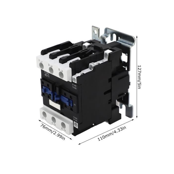 DEX Contacteur AC Contacteur de Moteur électrique 3P AC DIN Rail Mount ...