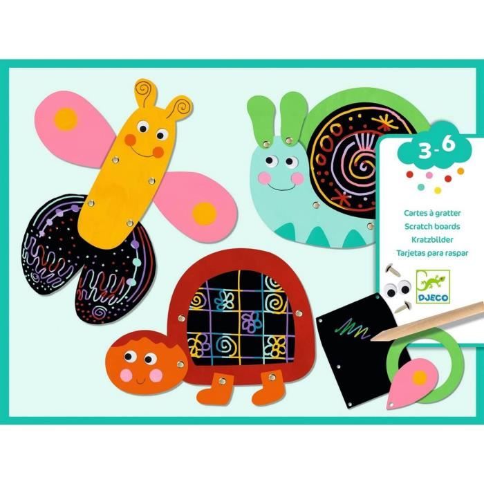 Cartes à gratter toutes petites bêtes - Djeco