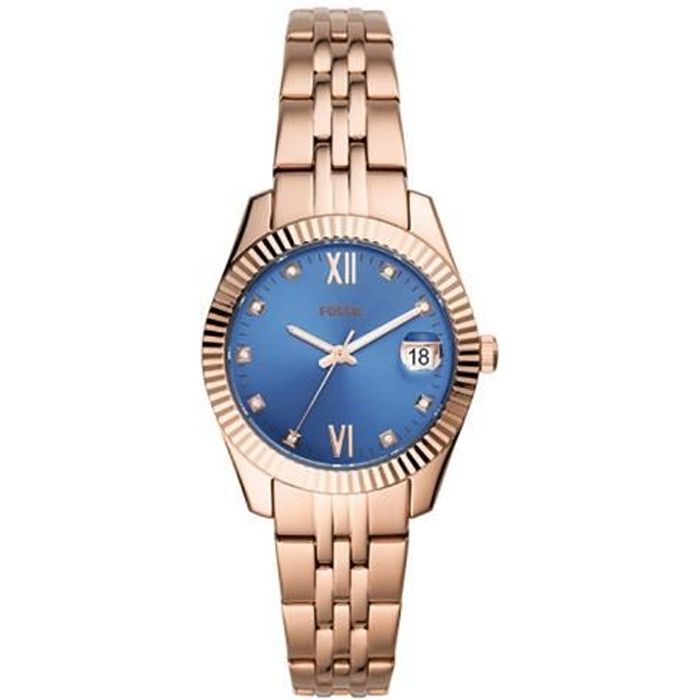 Bracelet acier femme - FOSSIL - Montre fossil Scarlette Mini - Couleur de  la matière:Rose , - Achat/vente montre - Cdiscount
