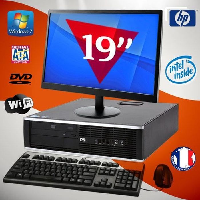 PC BUREAU HP Elite 8100 SFF – Intel G6950 / 2.80GHz – CLAVIER & SOURIS + WIFI + ECRAN 19