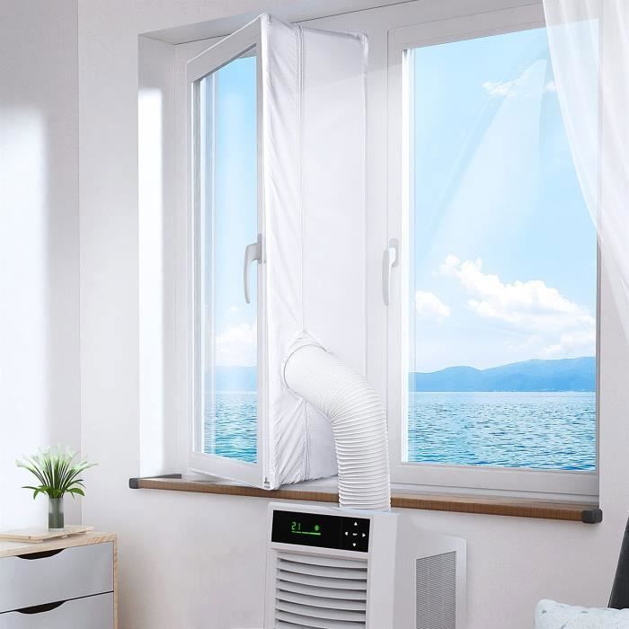 Joint de Fenêtre pour Climatisation Mobiles - IRHODESY - 400CM - Etanche - Réutilisable - Blanc