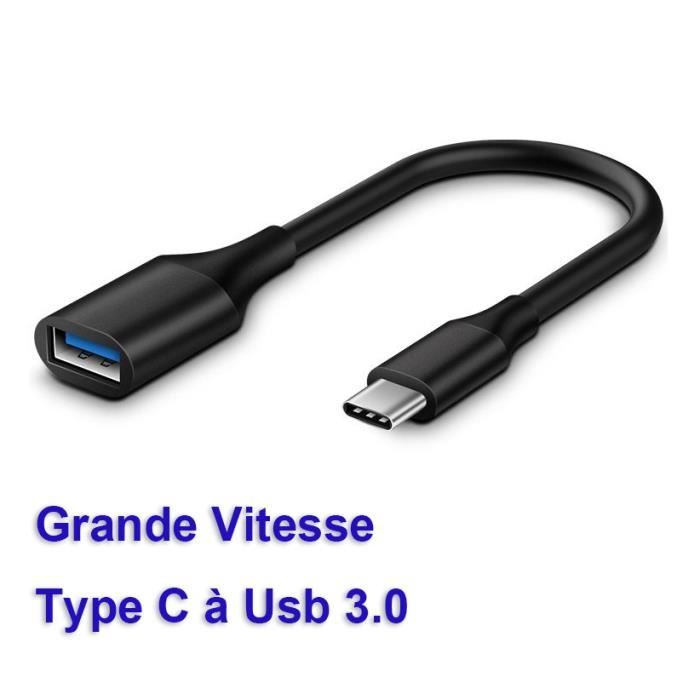 Adaptateur OTG USB-C Mâle Vers USB-A Femelle - Pour Nexus 5X/6P, Samsung, Xiaomi...