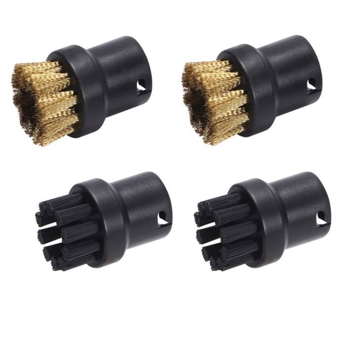 2 Brosses Rondes Pour Nettoyeur Vapeur Karcher SC1 à SC5 - Grand Format