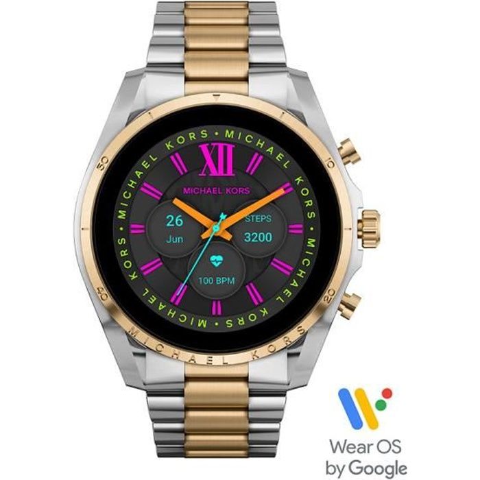 Montre Connectee MICHAEL KORS ACCESS GEN 6 Acier Bicolore Autonomie 5 jours Objet connecte Cdiscount Telephonie