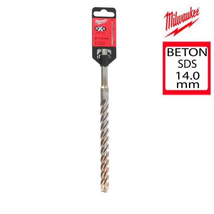 Foret MILWAUKEE RX4 SDS plus 14 X 210mm 4932352037 - vue 2