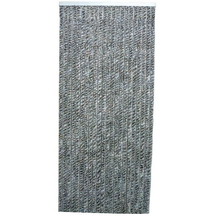 Rideau de porte Flash chenilles 90x220 cm - gris