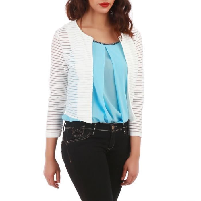Veste Courte /à Manches Longues Femme La Modeuse