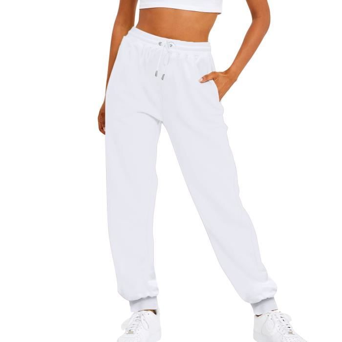 Pantalon blanc sport femme discount