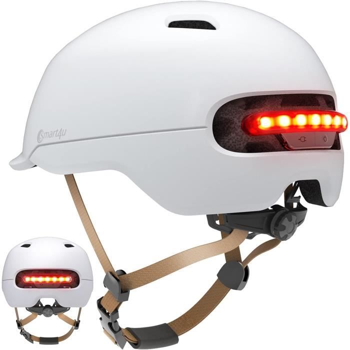 LEDIVO Casque De Vélo Pour Adulte Avec Lumière Arrière De Sécurité, Réglable Et Léger Pour Homme Et Femme