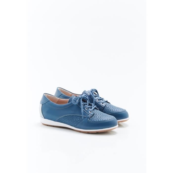 Derby exterieur Damart Derbies irisees a lacets Climatyl Denim Gris Cdiscount Chaussures