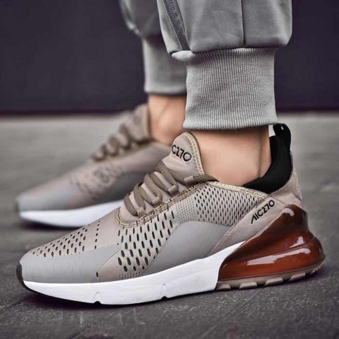 INSFITY Chaussures de Sport Baskets Adulte Femme-Homme Aération INSFITY Lacets Plat - Kaki