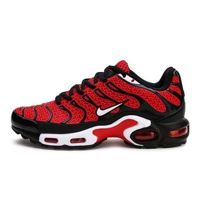Baskets Nike Max TN Plus Rouge Homme Running Chaussures Rouge Cdiscount Chaussures