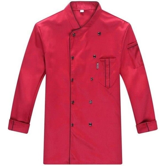 Zencart Printemps/été Restauration Uniforme à Manches Longues Hommes Chef Veste Cuisine Travail Uniforme Hôtel Femmes Serveur Re