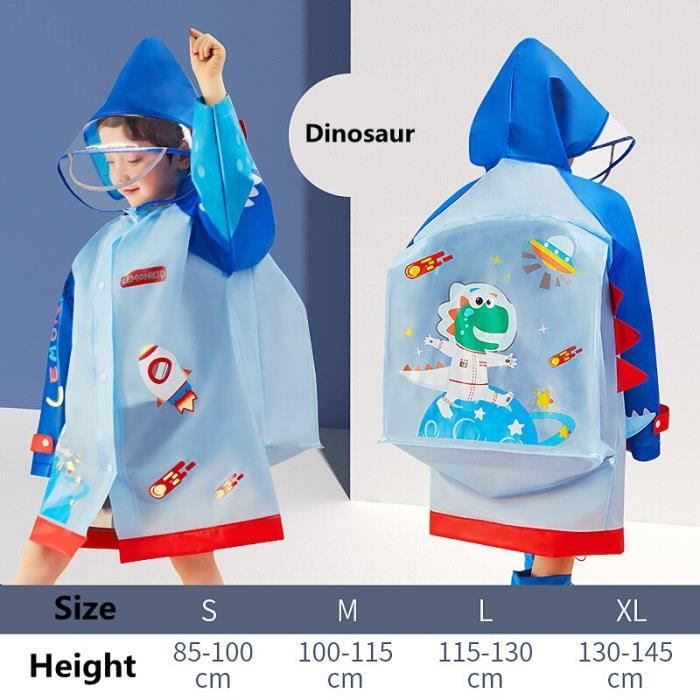 Manteau De Pluie Enfant Skyzone EVA - Poncho Réutilisable - Imperméable Léger 100-160cm