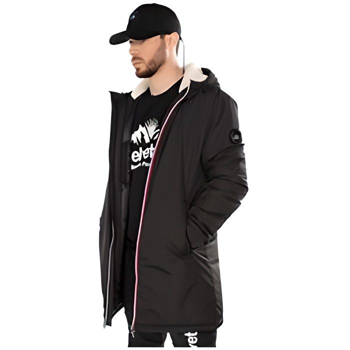 Parka Helvetica ELIOTT Noir - Cdiscount Prêt-à-Porter