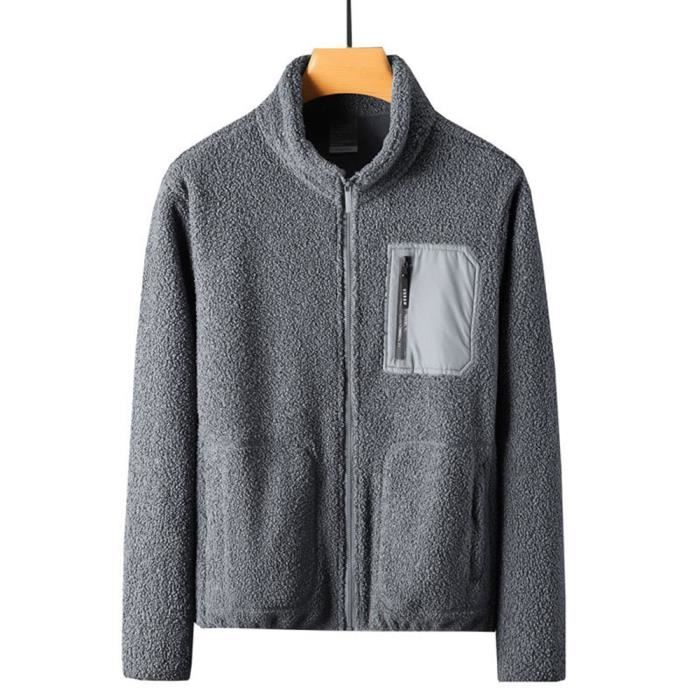 Veste Polaire Femme Fashion Gris Manches longues Sports d
