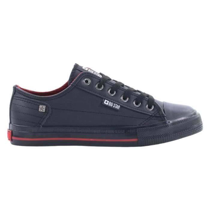 BIG STAR Chaussures Femme BIG STAR HH274268 Noir - Adulte - Talon Plat - Lacets - Synthétique