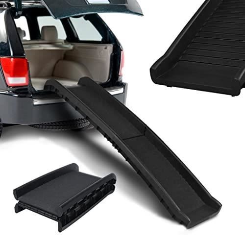 Meilleurs prix pour NAIZY Rampe pour Chien 156cm Pliable Tapis Antidérapants Capacité de Charge Jusqu'à 90 kg - Noir