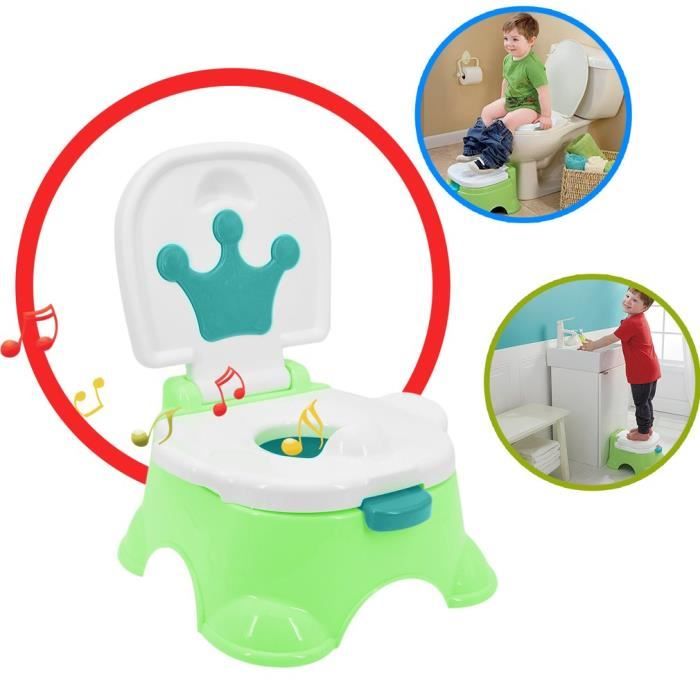 Pot De Bebe Toilette Chimique Avec Abattant Tabouret Garcon Filles Musique Confortable Vert Cdiscount Puericulture Eveil Bebe