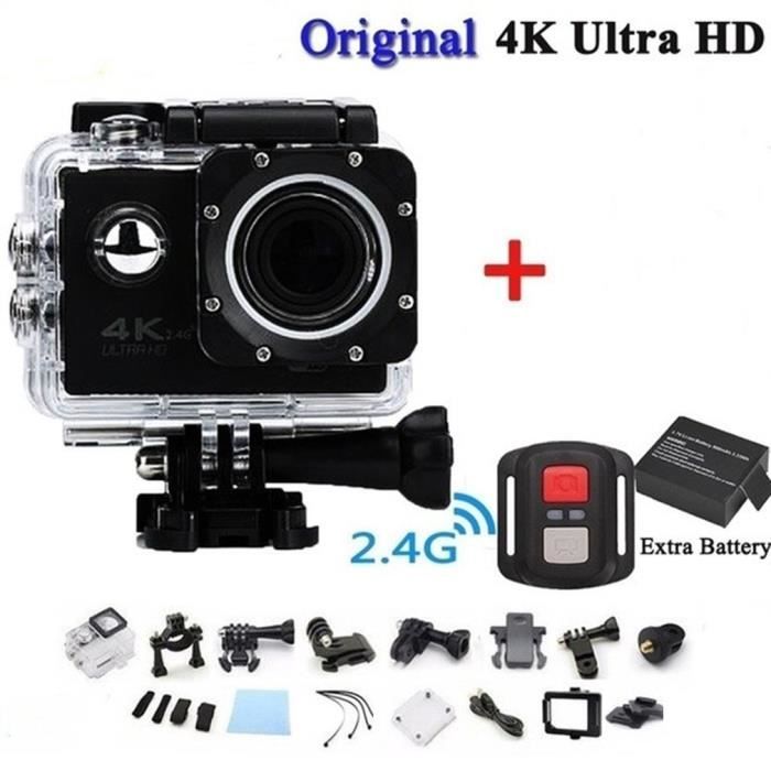 Camera Sport 4K Etanche WiFi, Ultra Full HD, Stabilisateur avec  Télécommande