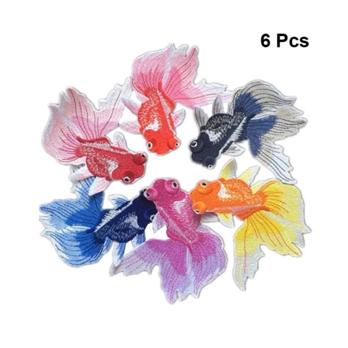 6 Pieces Patchs De Broderie Mignon Poisson Rouge Paillettes Dessin Anime Applique Vetement Couture Bricolage Accessoires Tissu Cdiscount Beaux Arts Et Loisirs Creatifs