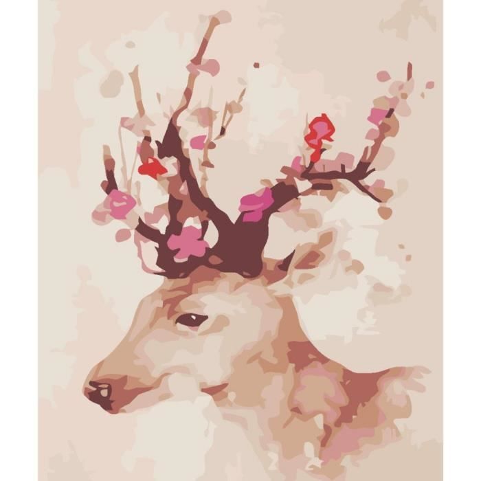 Animaux Cerf Diy Painting By Numbers Kits Peinture A Huile Par Numero Impressions Sur Toile 16 X 20 Pouces Achat Vente Peinture Au Numero Animaux Cerf Diy Painting By Cdiscount
