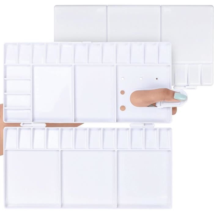 Niuhong 50 Pcs Casseroles Aquarelle Vides - Demi Et Pleines - Palette Peinture Réutilisable