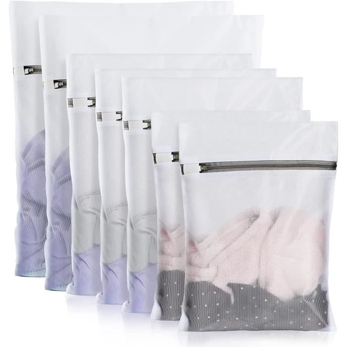 Filets Linge AJOXEL - Lot De 7 Sacs Lavage Réutilisables (2S+3M+2L) - Protection Sous-Vêtements Et Délicats