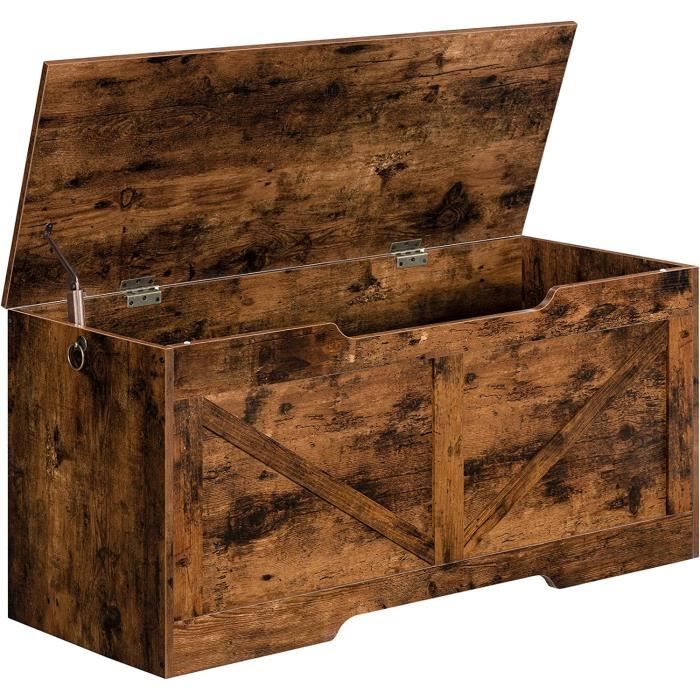 Coffre De Rangement,banc De Rangement Avec Couvercle Rabattable Et Charnieres De Securite 80x40x40cm Blanc 99361730