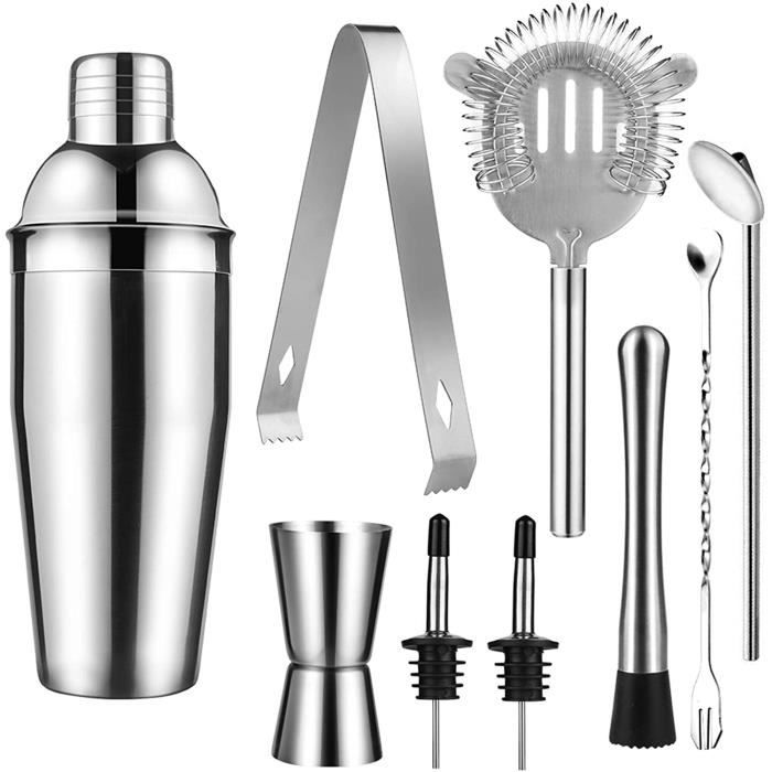 Duoledaeu Shaker à Cocktail Kit Cocktail Shaker Professionnel en Acier
