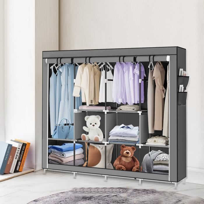 Armoire PENDERIE SOUPLE étanche SUPFINE - Gris foncé 167*45*170cm