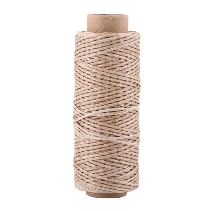 Rouleau 50 Mètres 150D Fil Ciré Cordon à Coudre En Cuir Pour La Couture Artisanat 1 Mm De Diametre