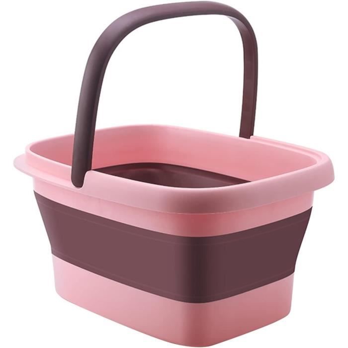 Seau Pliable, Seau de 5 Gallons Multifonctionnel Portable Bassin de Lavage Pliable Seau Pliant Récipient d'Eau Seau de Pêche pour Voyage Camping Randonnée Pêche Jardinage (Noir
