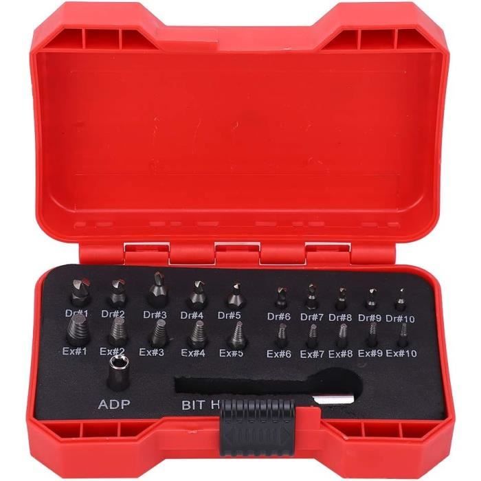 Monzeen Extracteur de Vis Casse 6pcs Kit Extracteur Vis Endommagé Vis Extracteurs à Tête