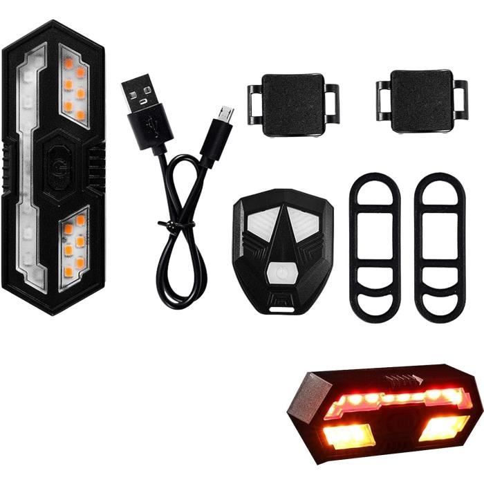 WASAGA Feu Arrière Vélo Rechargeable 4 Modes - Batterie 500mAh 4H Autonomie - Étanche IPX4