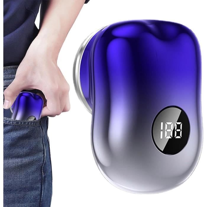 Rasoir électrique Portable Pour Hommes Colexy - Mini, Recharge USB, 1 Lame, Bleu, Neuf