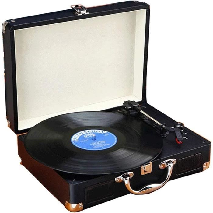 Tourne-disque Vinyle Rétro Avec Bluetooth, Radio FM Et Télécommande - Style Corne En Cuivre