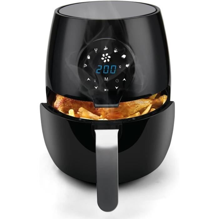 Friteuse Sans Huile Elegant Life 5,5L 1700W - Air Chaud, 8 Programmes - AF-501AS