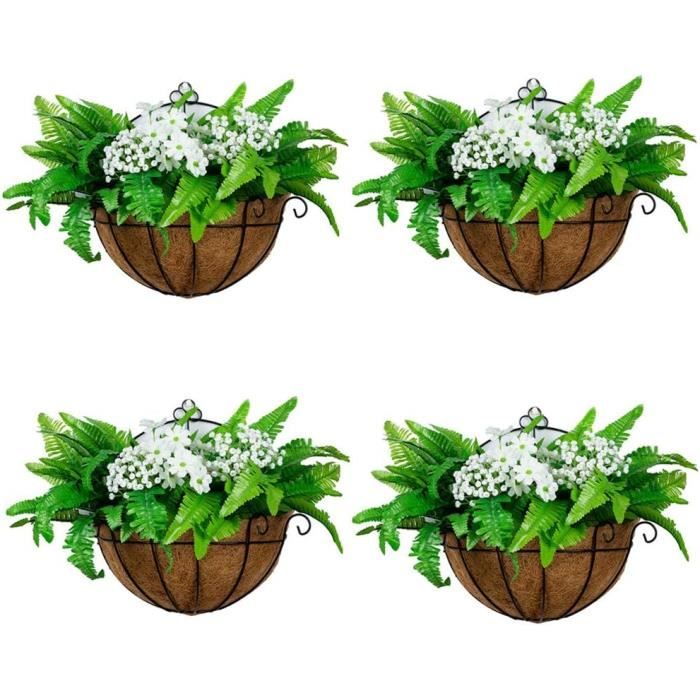 Sarngk Lot De 4 Pots De Fleurs Suspendus Pour Plantes Et Pots De Fleurs