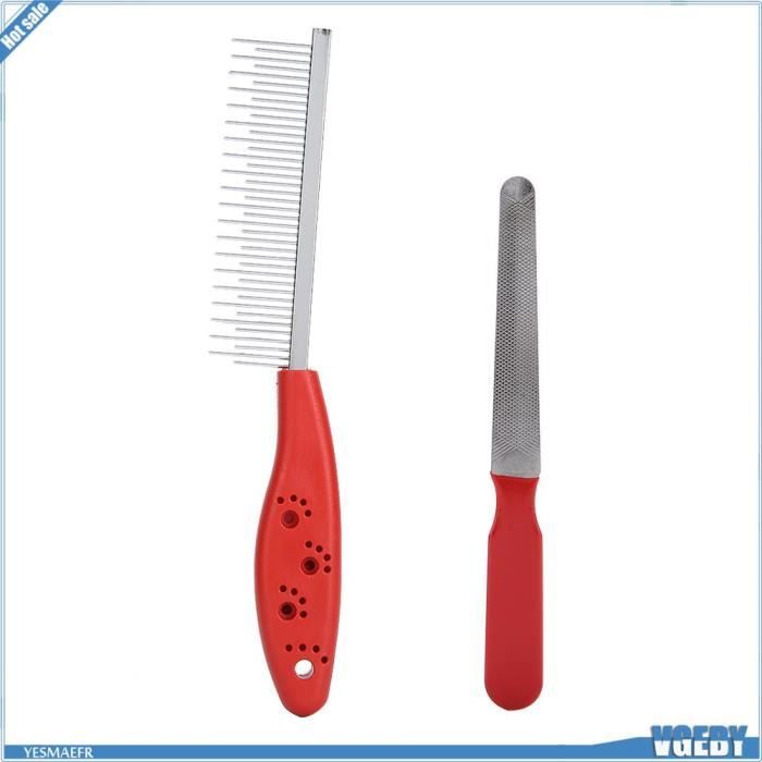 Comparer les prix de VGEBY Kit professionnel de beauté pour animaux de compagnie avec coupe-ongles, lime à ongles et peigne pour chats et chiens