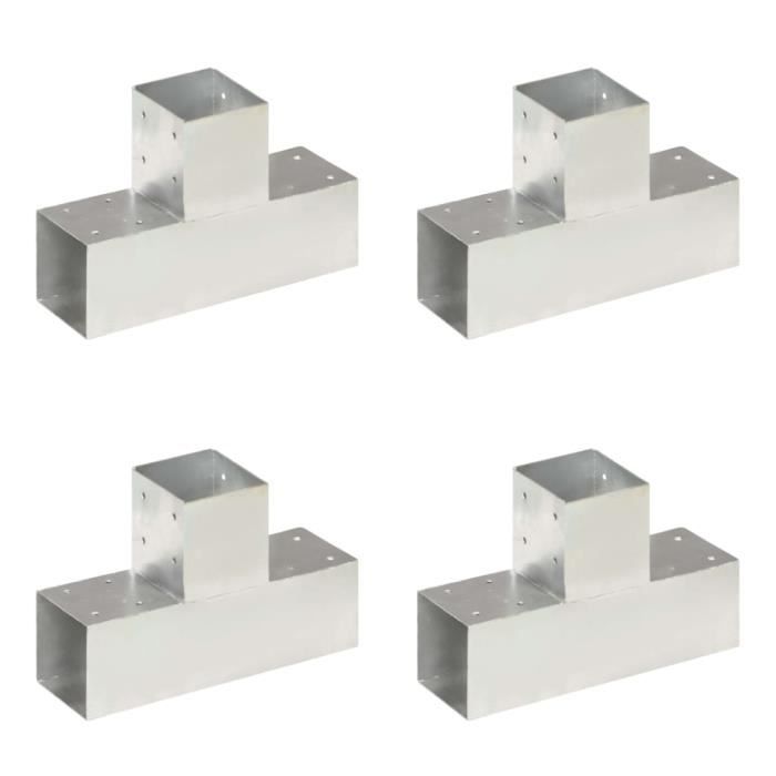 vidaXL Connecteurs de poteau 4 pcs Forme en T