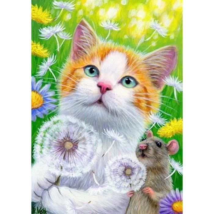 Diamond Painting Square Kit De Broderie Diamant Chat Carre 5d A Faire Soi Meme Accessoires Peinture Diamant Numero Adulte 30x40cm Cdiscount Beaux Arts Et Loisirs Creatifs