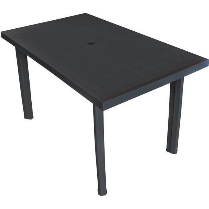 Table de jardin Table de terrasse Table d'extérieur Anthracite 126 x 76